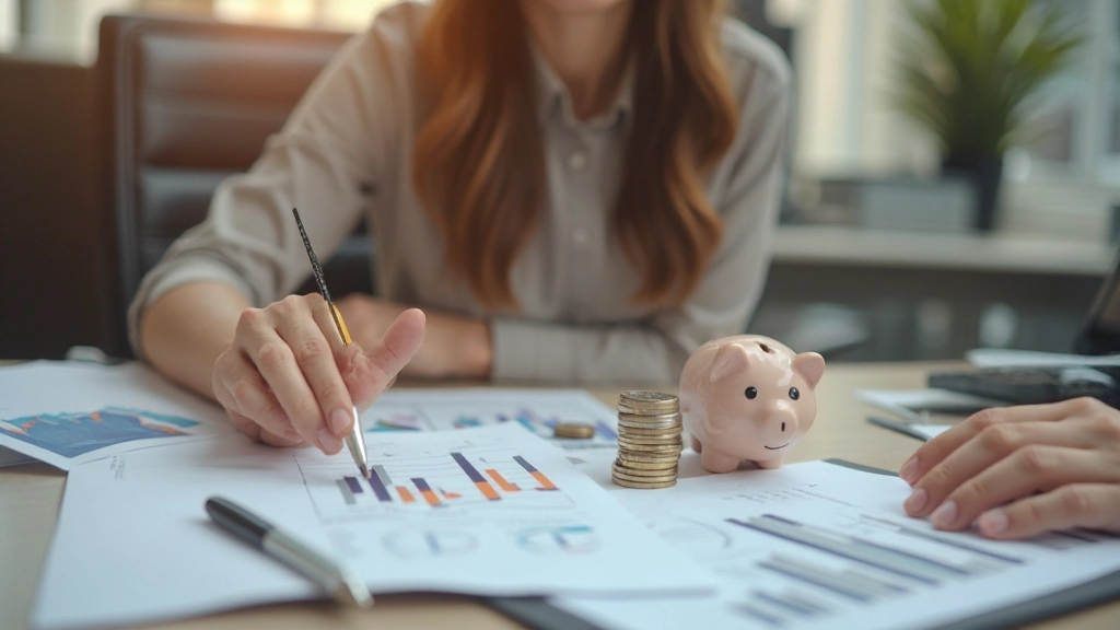 Professionele begroting planning met notitieboek en calculator op bureau