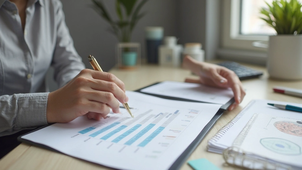 Spaarplan visualisatie met groeiend grafiek en munten op tafel