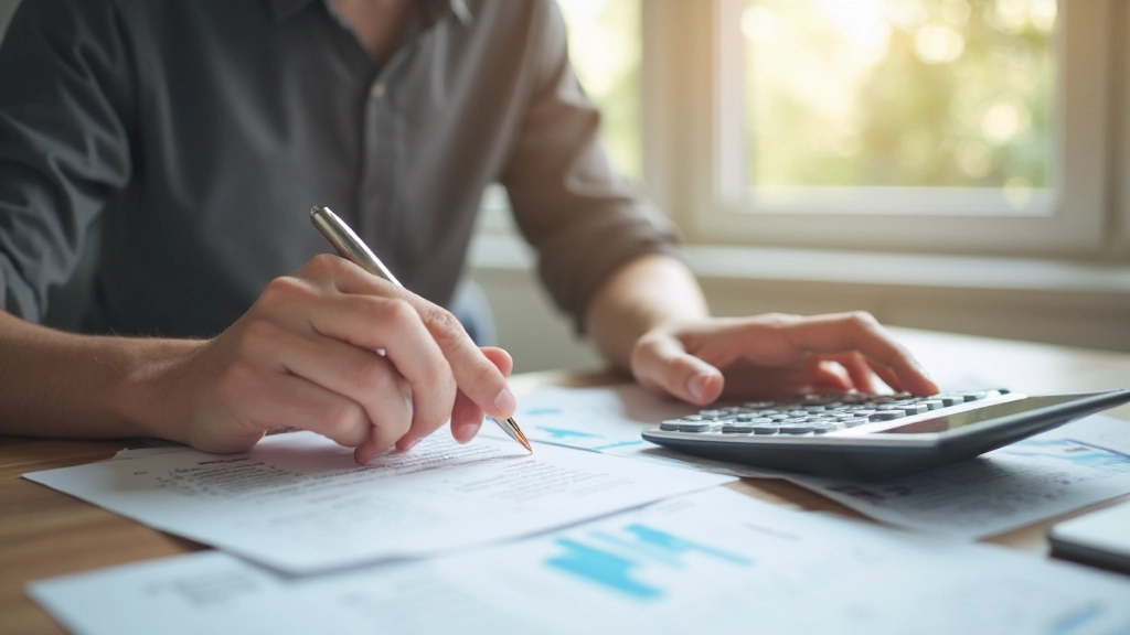 Persoon die uitgavenoverzicht bijwerkt op laptop met budgettracking app